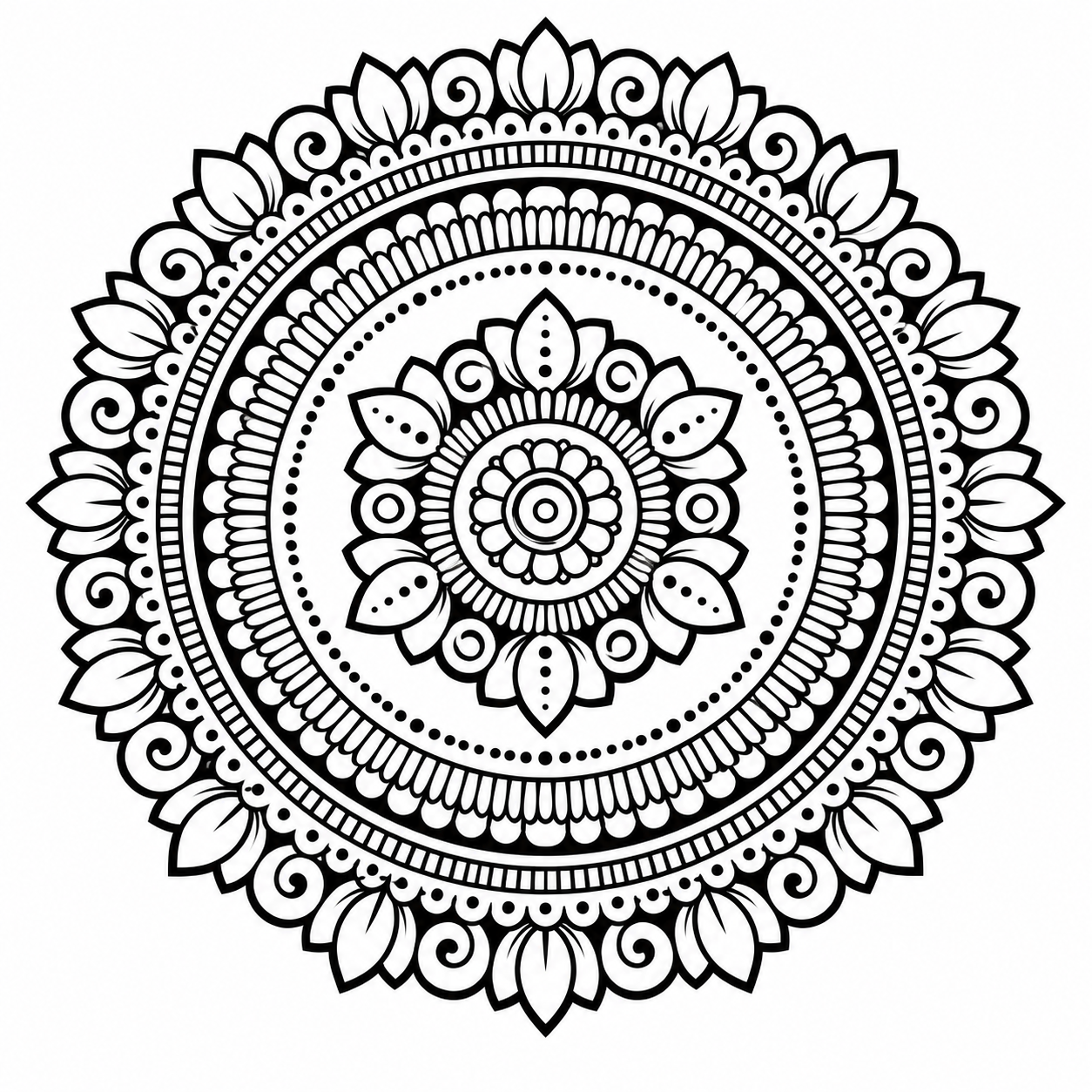 Bold Swirl Medallion