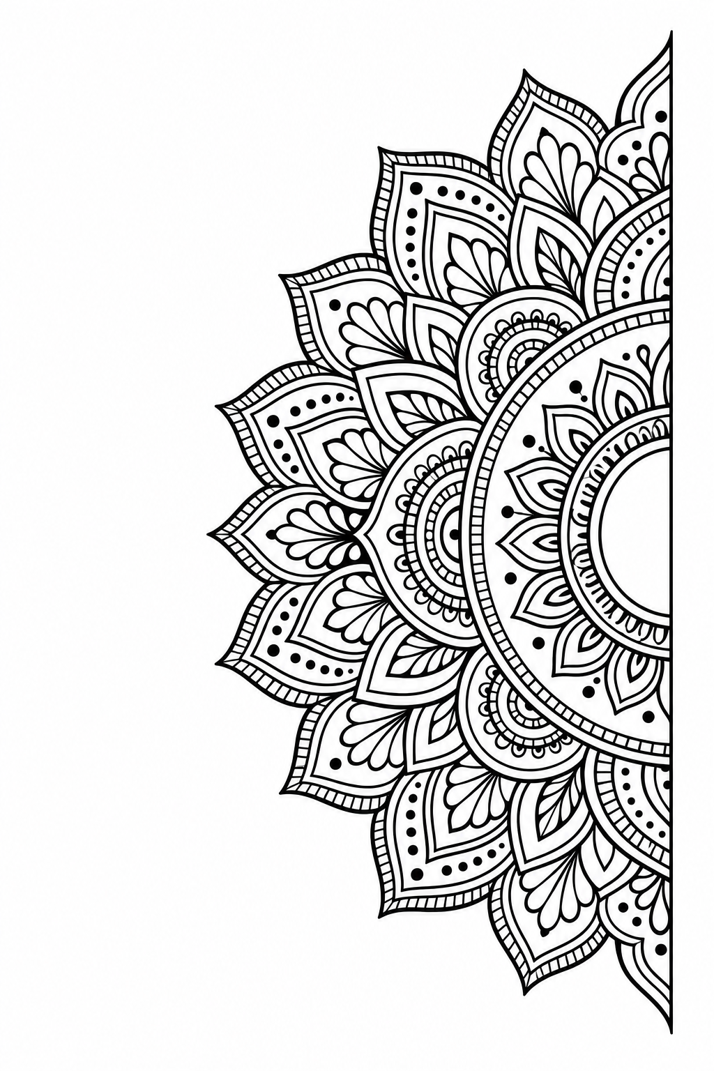 Dotted Half Mandala