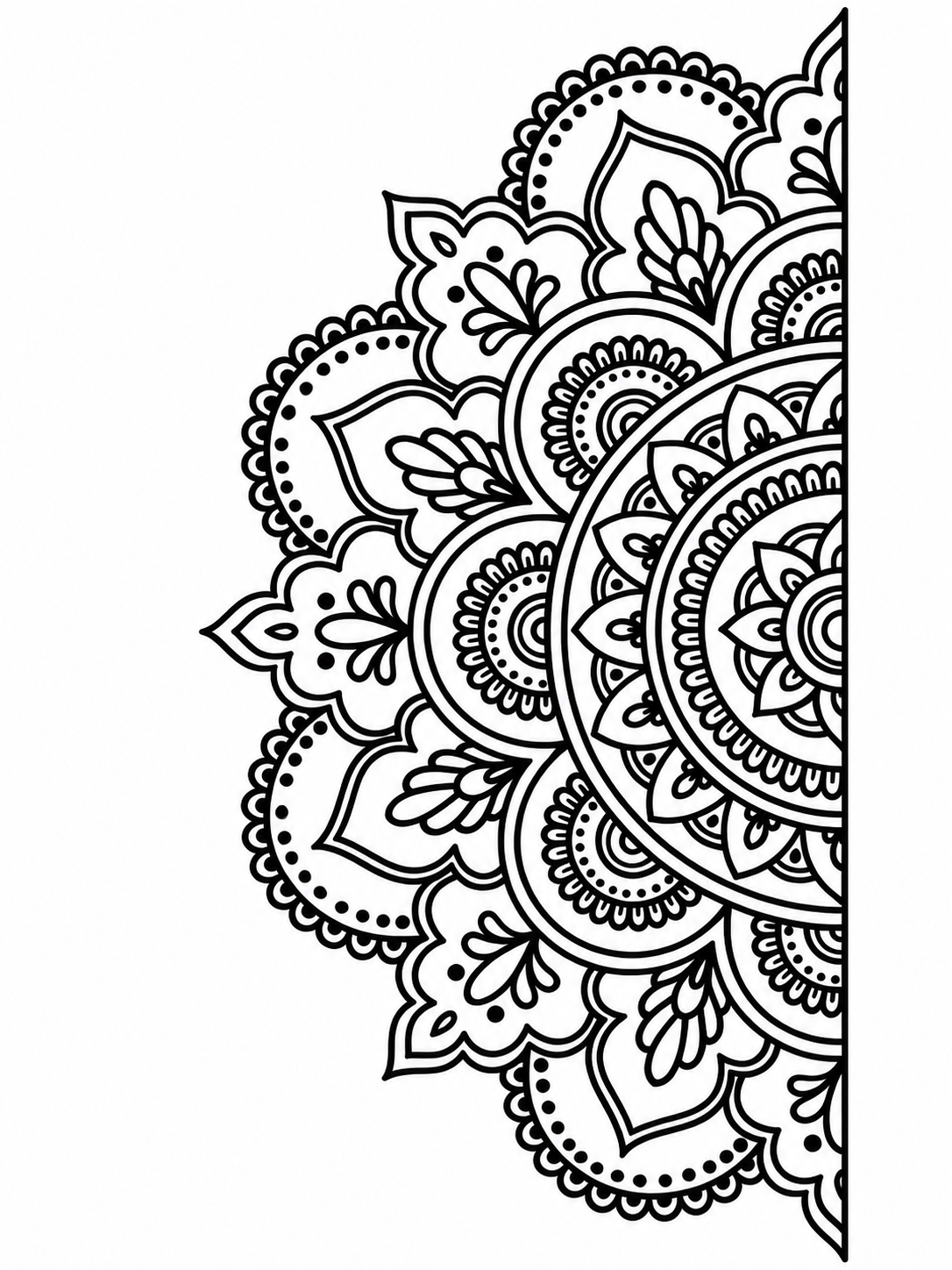 Fine Lace Half Mandala