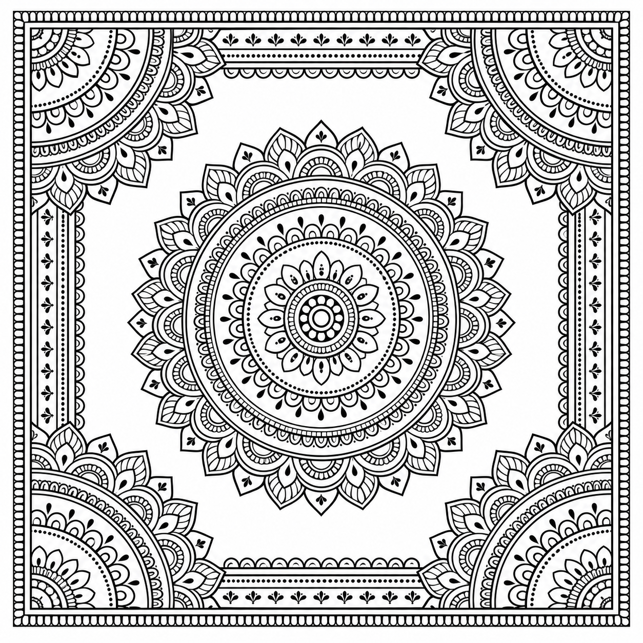 Framed Medallion Tile — Narrow