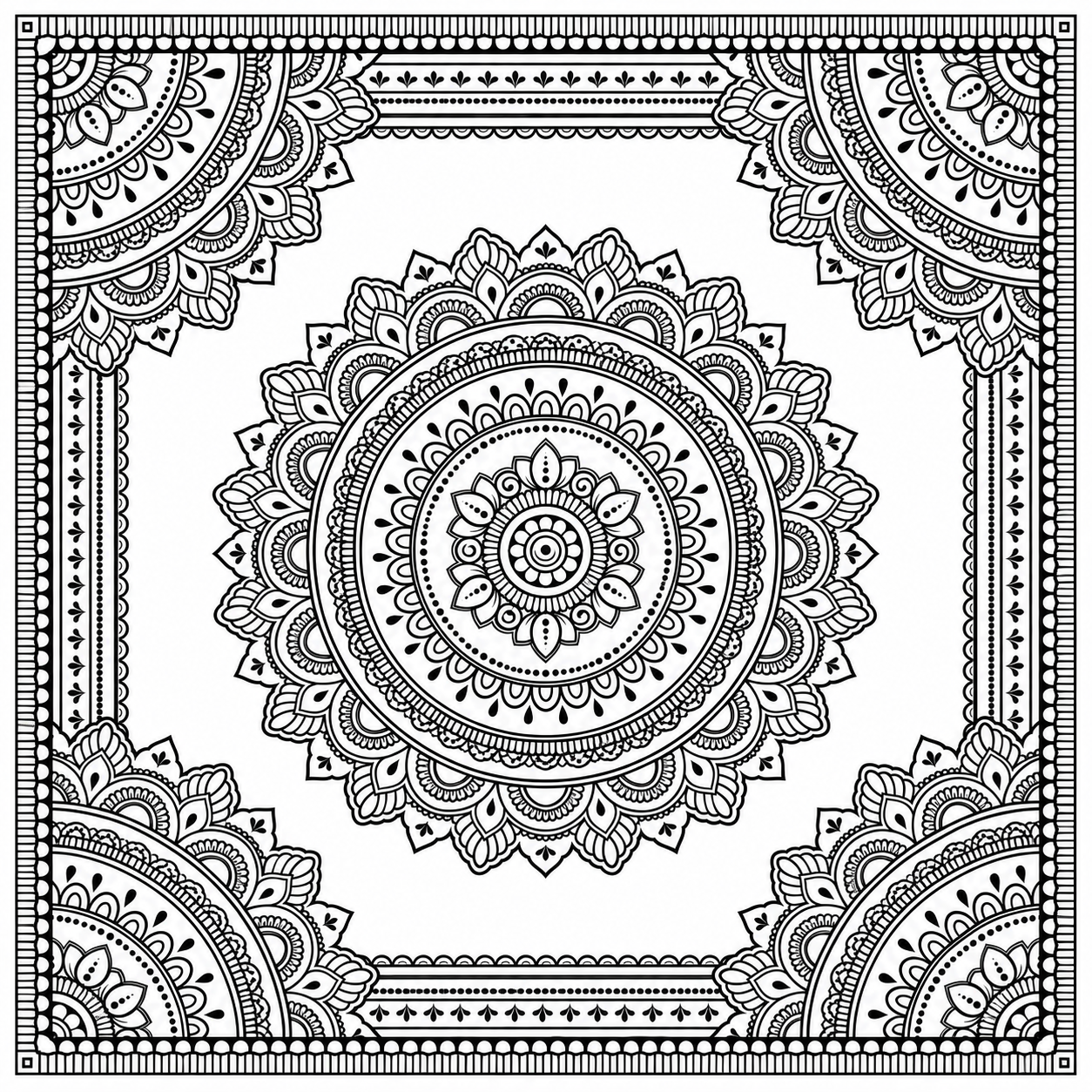 Framed Medallion Tile