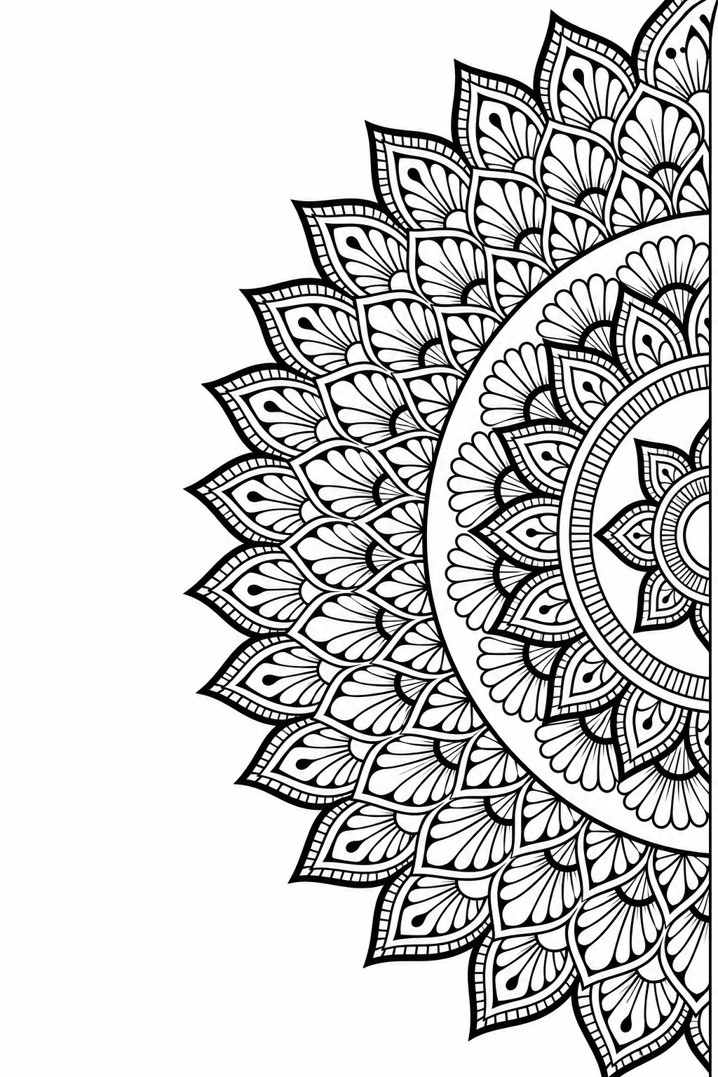 Lace Half Mandala