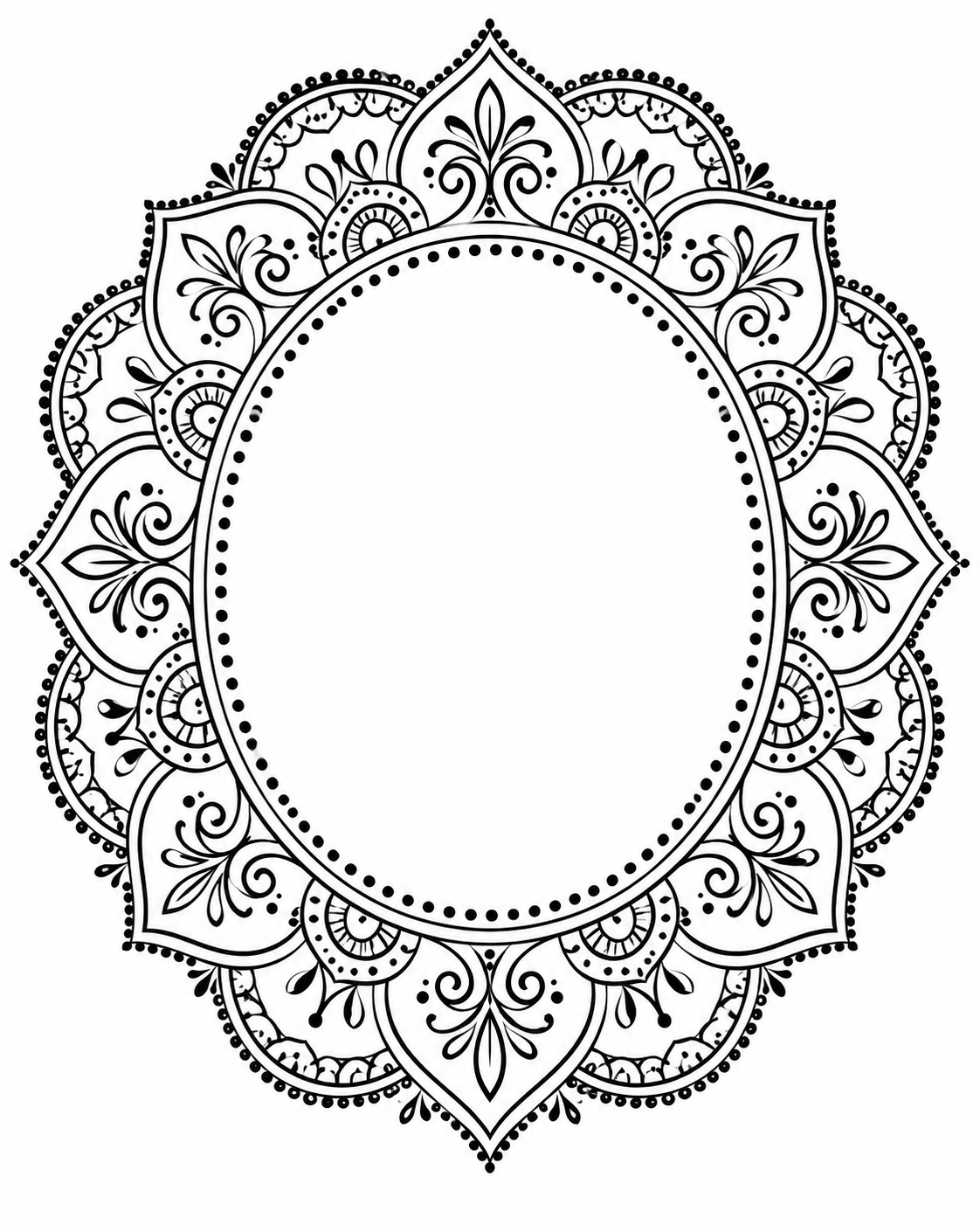 Oval Lace Frame