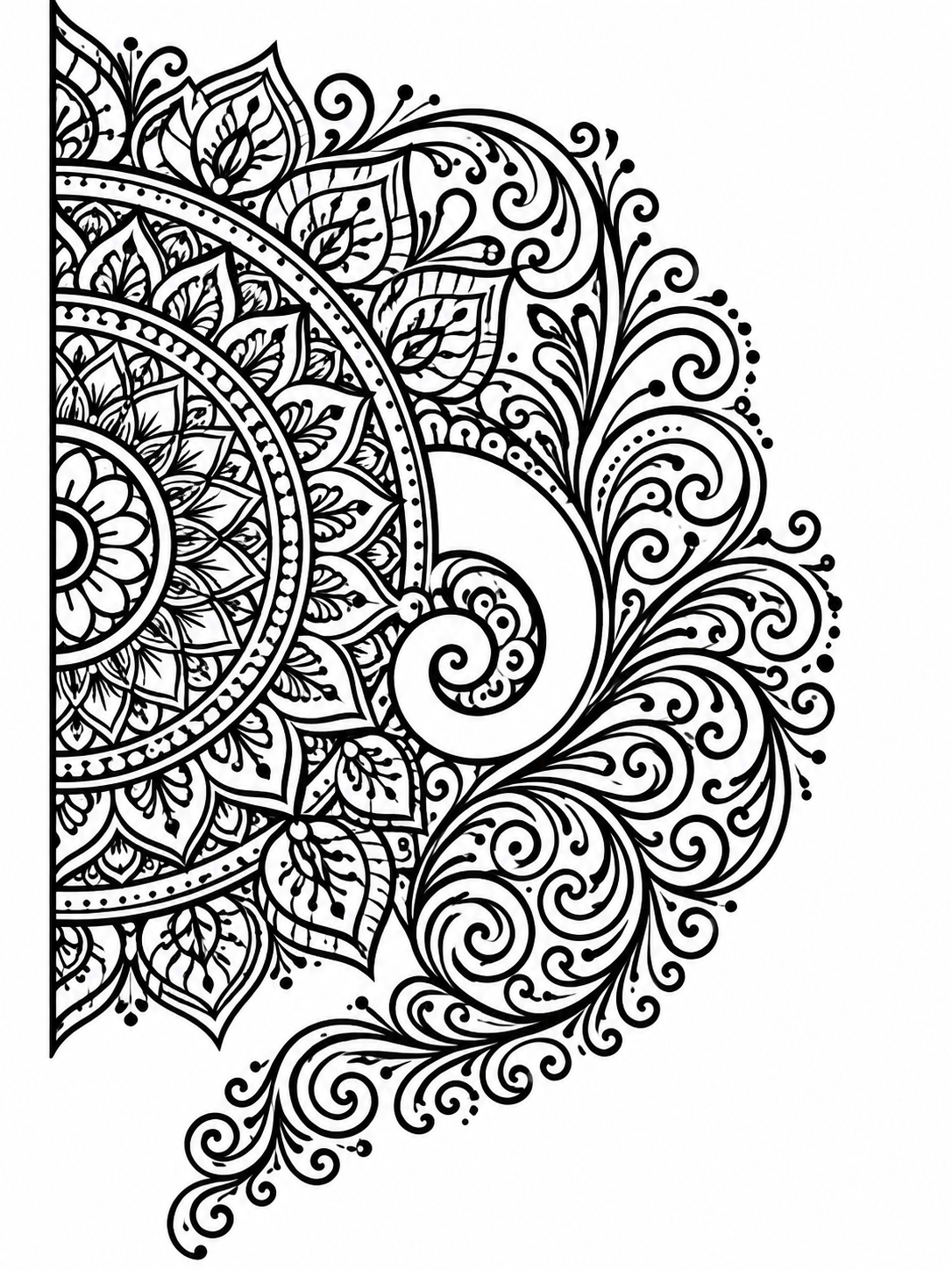 Paisley Swirl Half