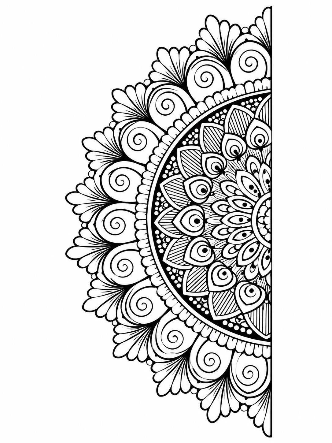 Round Petal Half