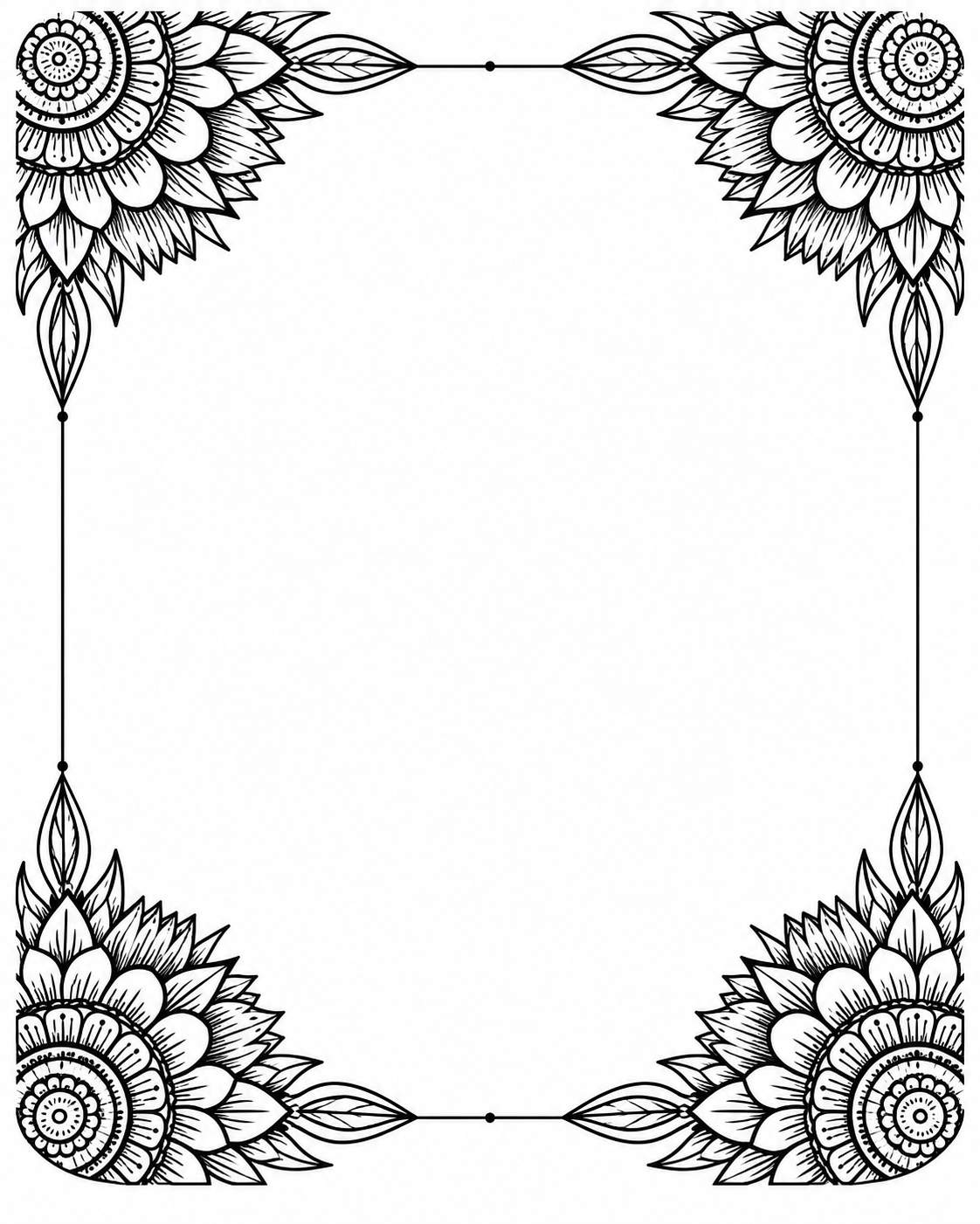 Sunflower Corner Frame