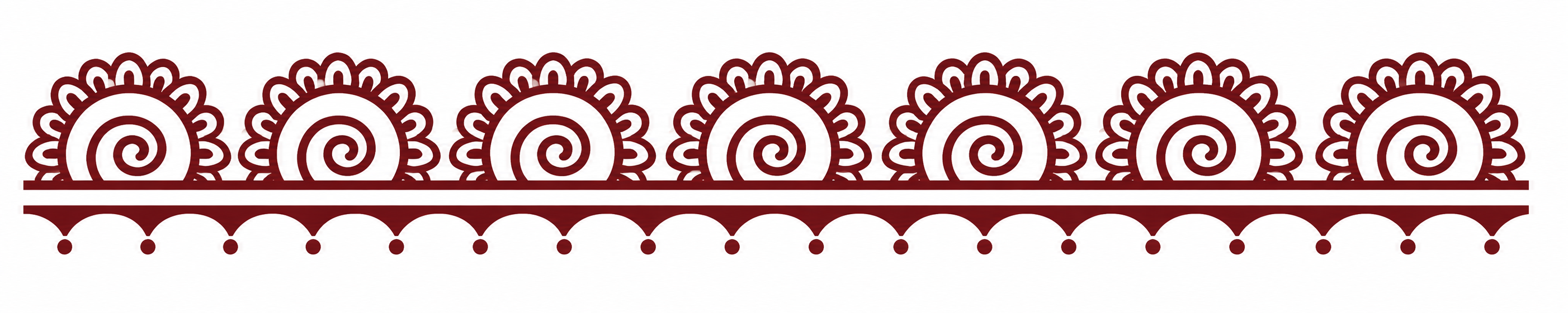 Swirl Rosette Border